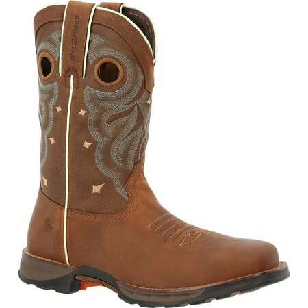DURANGO Maverick Women's Steel Toe Waterproof Western Work Boot, RUGGED TAN, M, Size 9 DRD0416